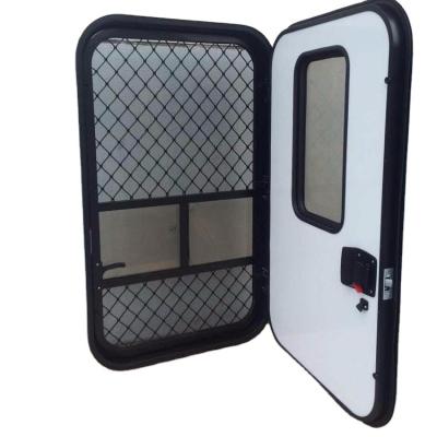 China Customized aluminum alloy height rv teardrop door for camping trailer for sale