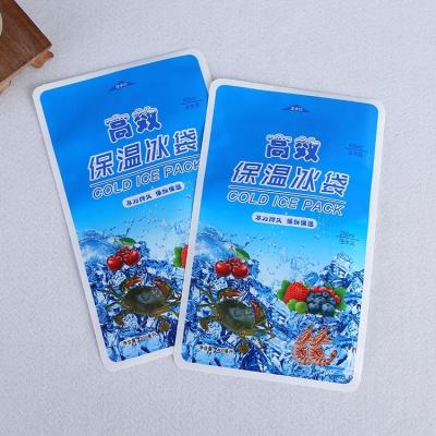 China Plastic Food Cool-Keeping Ice Pack For Food Transport Fresh Refrigerated Bag Insulated Ice Bag Freeze Dry Cooling Custom Ice Pack for sale