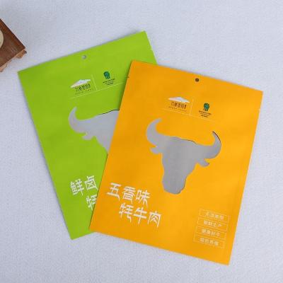 China Food Wrapping Paper Window Chicken and Beef Jerky Packaging Bag Customized Bag Sealed On Plastic Edge Pork Snack Bag Aluminum Foil Food for sale