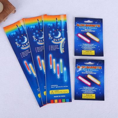 China Pouch Color Glow Stick Flat Bag Food Mylar Trilateral Seal Customized Plastic Packaging Bag for sale