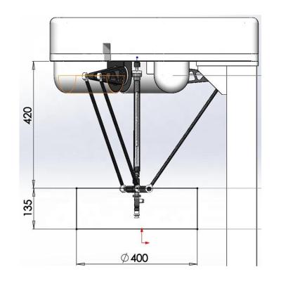 China 4 Axis Sorting Industrial Robot Arm HSR-DT401E CNC  Arm Industrial Robot for sale