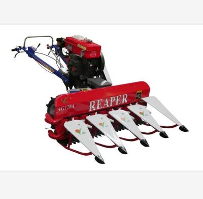 China Rice Agriculture Machinery Rice Harvester 4G120A Bean Harvesting Mini Rice Reaper Harvester for sale