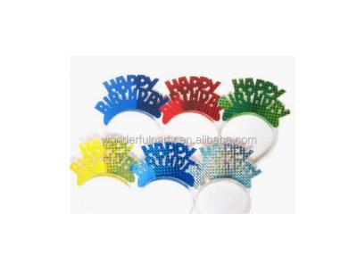 China Solid Color Design Plating Birthday Crown Headband Eco - Friendly Headpieces Party Crown for sale