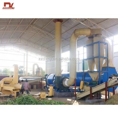 China Animal Feed Processing Animal Feed Alfalfa Grass Rotary Drying Equipment Hay Drum Dryer Machine Grass for sale