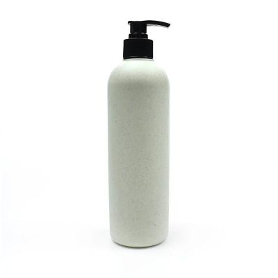 China Factory Hotel Cosmetic Empty Cosmetic Shampoo Pump Packaging Wheat Straw Biodegradable Plastic Bottle for sale