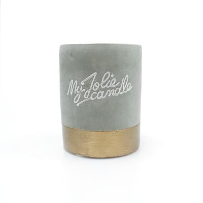 China Concrete Candle Jar New Product Cement Candle Jars Cement Candle Jars With Candle for sale