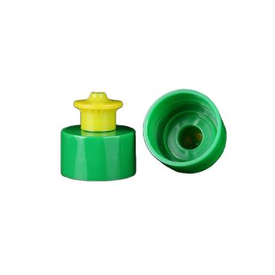 China Personal Care 20/410 24/410 Pull And Push Round Cap For Plastic Bottle Spout Ribbed Cap for sale