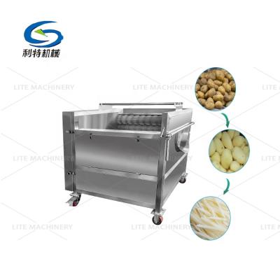 China High Speed ​​Mao Roll Production Line Fruit and Vegetable Roller Washing Machine Ginger Potato Peeling Machine for sale