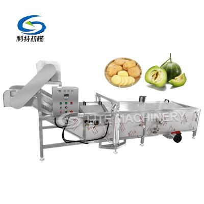 China Stable Continuous Steam Fried Potato Carrot Peanut Fruit Vegetable Blanching Machine for sale