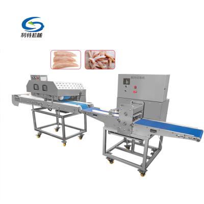 China Automatic Meat Processing Equipment Fresh Meat Slicing Machine Chicken Chest Cutters Meat Slicer Machine for sale