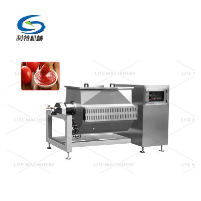 China Vegetable processing plant vacuum cooking kettle /bean dough lined kettle/horizontal mixing cooker for sale