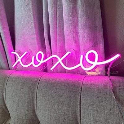 China Residential Exclusive Acrylic Neon Club Neon Garage Shop Bar Bar Bar Night Light USB XOXO Sign Lights Amazon LED Party Decor for sale