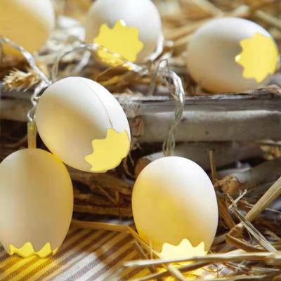 China Led string light egg string cracked egg split chicken radish rabbit decorative lamp colored lamp easter lamp string for sale