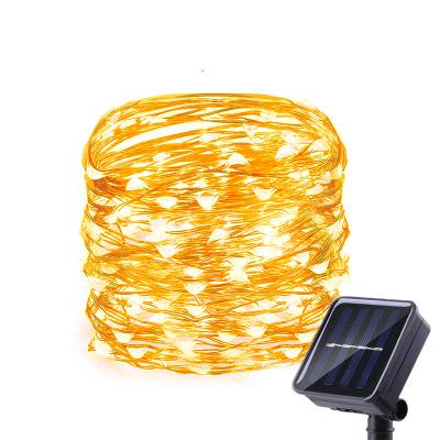 China Timer Function Valentine's Day Led Garden Decorative Fairy Copper Wire Solar String Light Outdoor Waterproof for sale