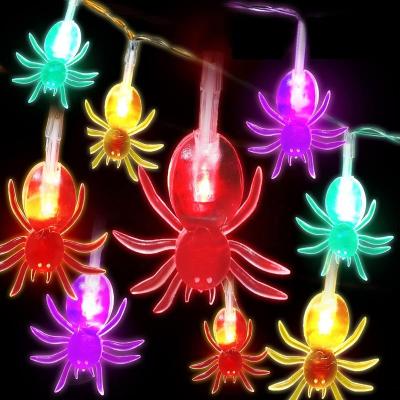 China Push Button Spider Halloween Lights Battery Operated Waterproof Halloween Lights 8 Modes For Outdoor, Indoor Halloween Decorations for sale