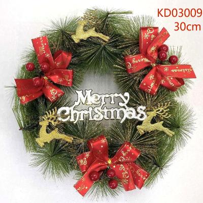 China Christmas and various parts 30 cm pine needle garland Christmas garland garland Christmas decorations for sale