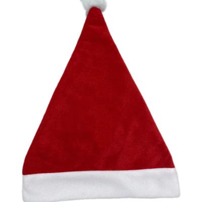 China Chistmas Day Hat Double Pulls Sides Brim Christmas Ornament Hat Short Raw Christmas Gifts Christmas Hats for sale