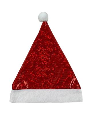 China Chistmas Day Bright Cloth Small Squares, Double Hat Sequins Xmas Hat Xmas Flowing Hats Christmas Gifts for sale