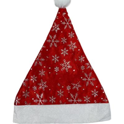 China Chistmas Day Flat Snowflake Hat Double With Breath Overflowing Christmas Hats Christmas Gifts Hot Sale Hats for sale