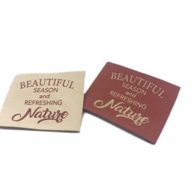 China Printed Sustainable Cotton Labels 100% Organic Soft Cotton Apparel Key Label Custom Label For Clothes Hats And Bags for sale