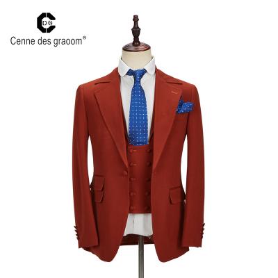 China NEW Breathable Mens Suits Slim Fit 3 Piece Suit For Men Cenne Des graoom Lapel Blazer Vest Pants for sale