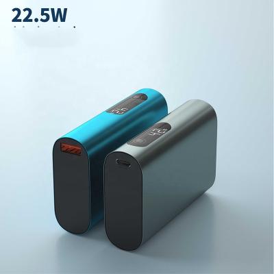 China Support USB C Power Bank 10000mAh 22.5W PD3.0 Charger Current Supply Slim Fast Charging Portable Battery Pack with LED Display for sale