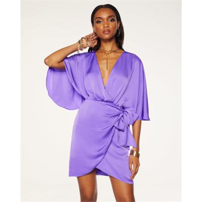 China JASMINE QUICK DRY BRIGHT Silk Sleepwear Satin Long Robe Wedding Bridesmaid Lingerie Pajamas Wrap Mini Dress Sexy Plus Size Lace Nightgown for sale