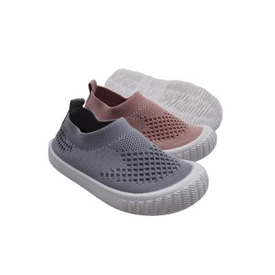 China Breathable Popular Permeable Knit Sock Baby Sport Shoes for sale