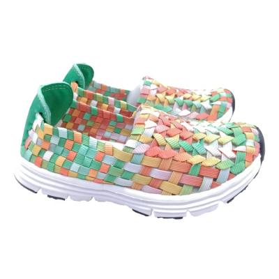 China Beautiful Fading Anti-odor Elastic Color Elastic Belt Handmade Woven Shoes For Kids, Children for sale