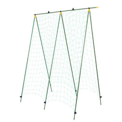 China Factory Custom Logo Large Easily Assembled Plastic Coated Metal Poles Vegetable Plant Life Support With Net for sale