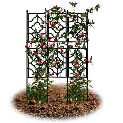 China Plastic Coated Expanding Fence Yard Garden Trellis Wholesale Viable Metal Garden Trellis for sale