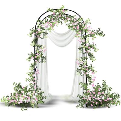 China Easily Assembled White Black Metal Arch Support Wedding Classic Flower Arch for Decoration for sale