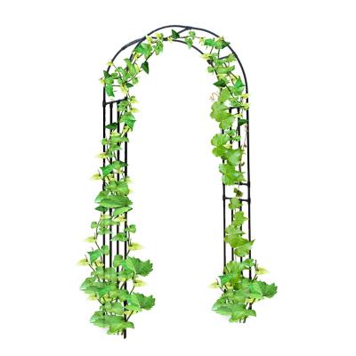 China Easily Assembled Floral Arch Support Artificial Round Metal Flowers Arch For Wedding for sale