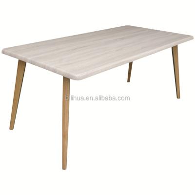 China modern werzalit wood laminate table tops restaurant table chairs press table for sale