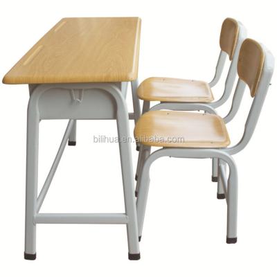 China Double School Office Desk and Chair Seat and Rest for sale