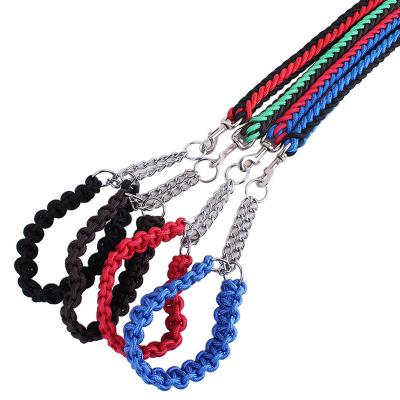 China Reflective Braided Collar Leash Durable Eight-Strand Dog Harness Set for sale