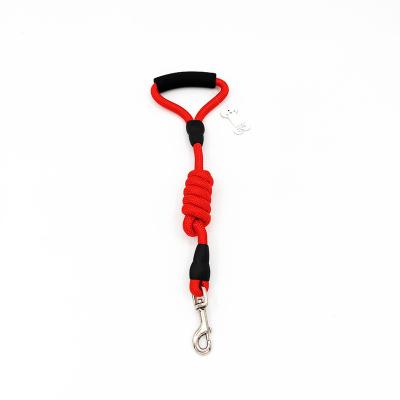 China Large Thoughtful Running Tracking Thoughtful Soft Handle Nylon Rope Dog Leash for sale