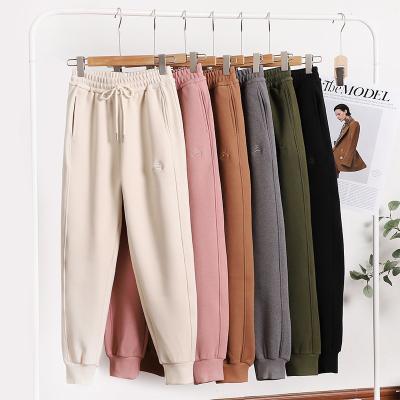 China UNISEX Anti-wrinkle CaiHeng OEM Cotton Package Feet Thickened Casual Pants Customized Outdoor Loose Straight Sports Elastic Waist Pants for sale