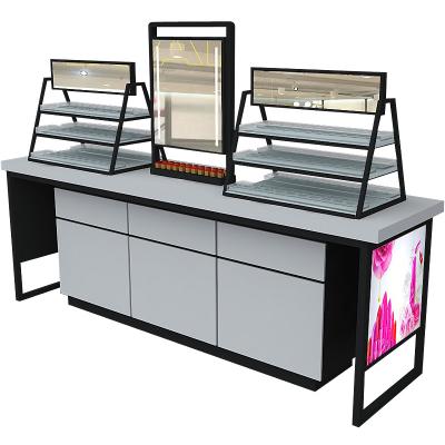 China Makeup products can be put cosmetics display counter universal lipstick display stand makeup display cabinet for sale