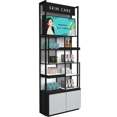 China Simple and modern cosmetic display showcase skin care product display skin care store counter for sale