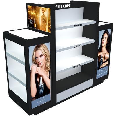 China Suitable for perfume cosmetics displays cabinet skin care products island cabinet perfume display cabinet for sale