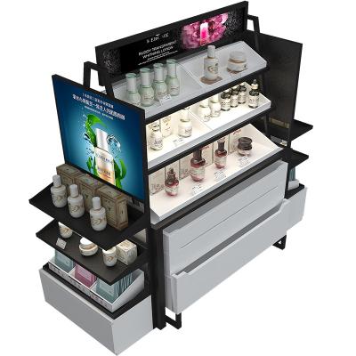 China Suitable for skin care products skin care products island cabinet cosmetics displays cabinet beauty supply store shelf for sale