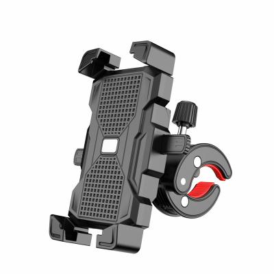 China Easy Open Adjustable Mobile Phone Holder Bicycle Bike Motorcycle Motorcycle Shockproof Stand for sale