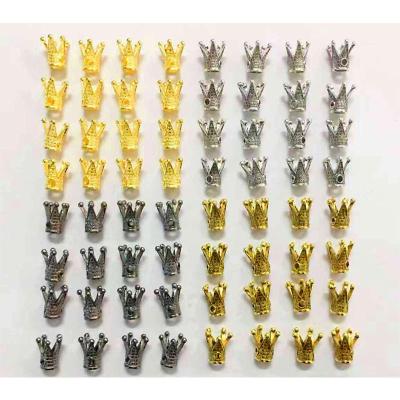 China METAL four color antique crown septa matrix gun black silver bronzer cast iron ornament zinc alloy gold props for sale