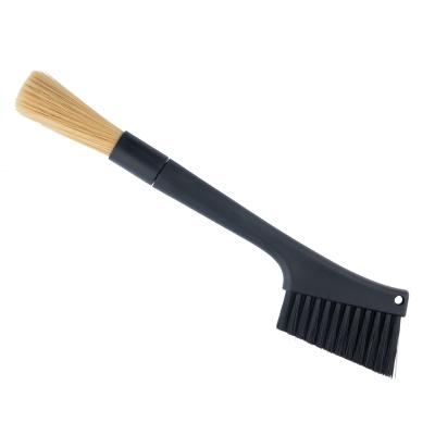 China Viable Icafilas Dual Coffee Machine Cleaning Brush Espresso Coffee Powder Brush Removable Dusting Tool for sale