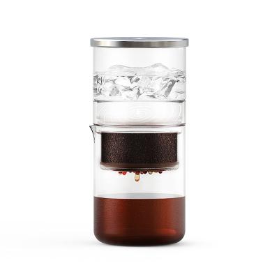 China 2022Coffee Spikes Over Drop Coffee Maker Dripless Paperless Portable Coffee Maker Pour Set With Carafe And Stainless Steel Mesh Filter for sale