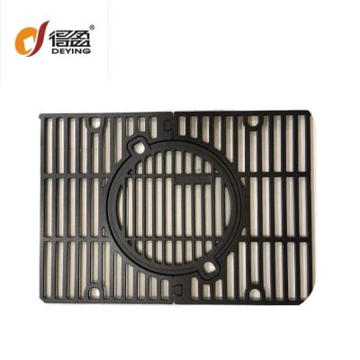 China Dustproof Round Matt Black Enamel Cast Iron Barbecue Grill Rack Grate for BBQ for sale