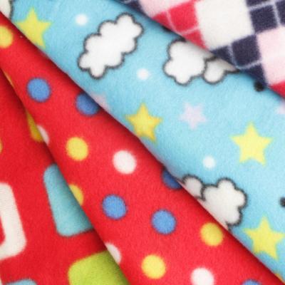 China Wholesale Brushed Sueded Double Side Brushed Soft Baby Character Fleece Print Fabric For Jacket Cover for sale