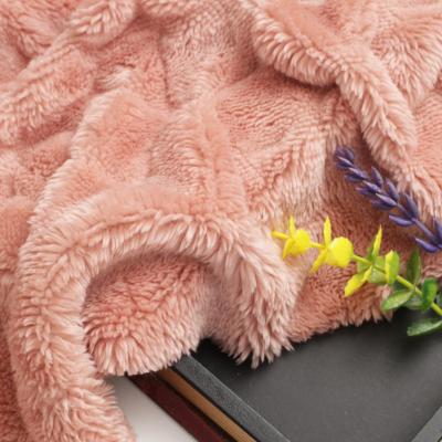 China Sueded Sherpa Shu Velvet Fleece Fabric Factory Direct Sale Brushed Polyester For Pajamas And Blanket for sale