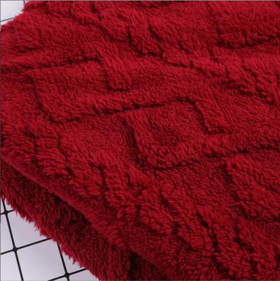 China Brushed Jacquard Shu Velveteen For Home Textile Sueded Factory Supply Sherpa Fleece Fabric for sale